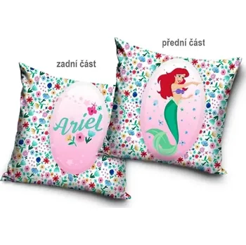 Povlak na dekorativní polštářek Carbotex Povlak na polštář Ariel Malá mořská víla 40 x 40 cm