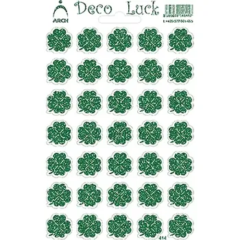 samolepka Arch Dekorační samolepky holografické Čtyřlístky glitter