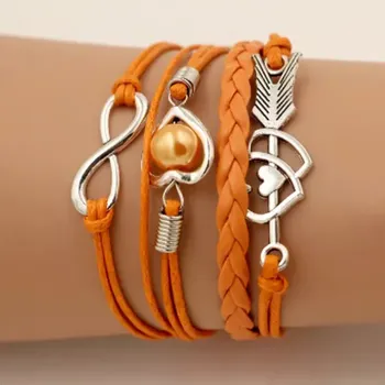 Náramek Fally Náramek dámský Love Forever oranžový