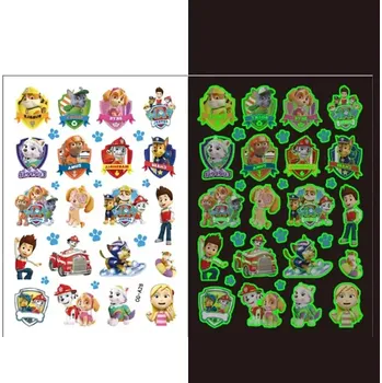Odstranitelné tetování Glow Tattoo Tetovací obtisky svítící ve tmě Tlapková patrola CG-A28