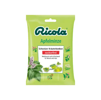 Bonbon Ricola švýcarské bylinné bonbóny vonná máta, bez cukru, 75 g