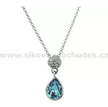 Náhrdelník Swarovski Elements Náhrdelník pro náročné sea blue SWN129