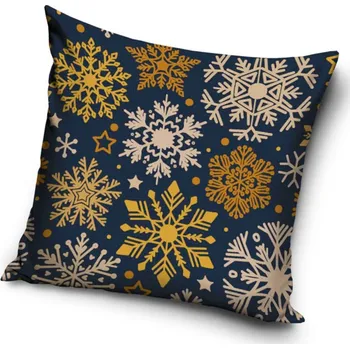 Polštář Povlak na polštářek Mrazivé Vločky Šedý