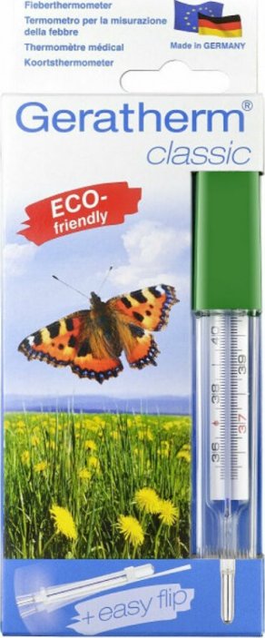 Skleněný teploměr Geratherm Classic se sklepávátkem