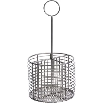 MADAM STOLTZ Kovový stojan na příbory Steel