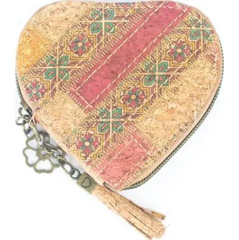 Kabelka Srdíčková dámská peněženka - Tmavě červená