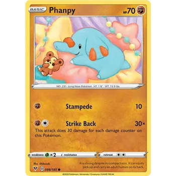 Karetní hra Phanpy 086/185 - Vivid Voltage Typ karty: Non-Holo