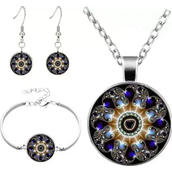 Souprava šperků Fashion Jewelry Souprava náhrdelník, náušnice a náramek Night Mandala