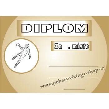 VIZINGR Házená diplom ŽENA - A4 č.5