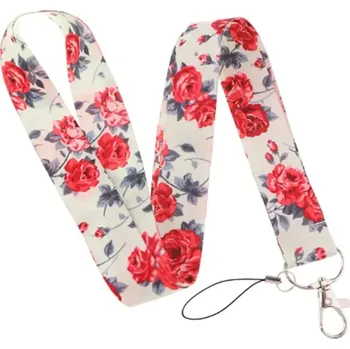 Attos Šňůrka krk textilní na klíče, mobil ČAJOVÁ RŮŽE