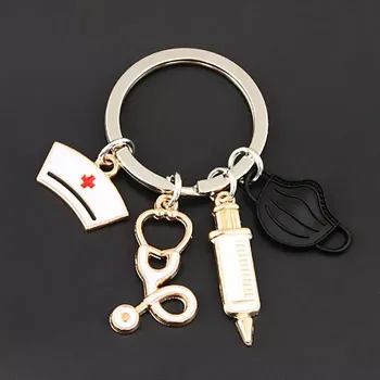 Unique Klíčenka pro lékaře a zdravotníky černá rouška