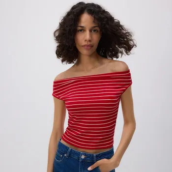 Dámské tričko Reserved - Pruhované tričko - vícebarevná - 378IK-MLC - 378IK-MLC-L