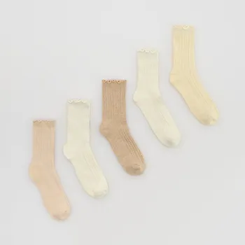 Reserved - 5 balení strukturovaných ponožek - pastelově růžová - 173GU-03X - 173GU-03X-K25