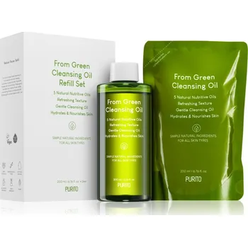 Purito From Green čisticí pleťový olej + náhradní náplň 2x200 ml