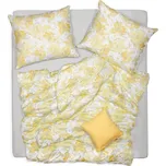 SCANquilt povlečení ART JERSEY renoir bíložlutošedá 140 x 200/70 x 90 cm