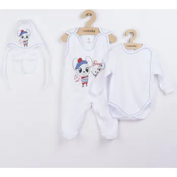 Kojenecká souprava Soupravička 4-dílná New Baby Bonjour Barva: Bílá, Velikost: 50