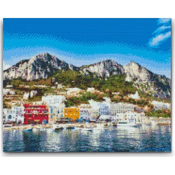 Diamantové malování Diamantové malování - Capri 2 Velikost: 30x40cm, Rámování: Pouze srolované plátno, Diamanty: Čtvercové