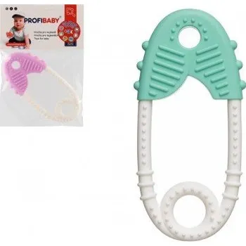 plyšák Kousátko špendlík silikon 11,5cm 2 barvy v sáčku 11x16cm 0m+