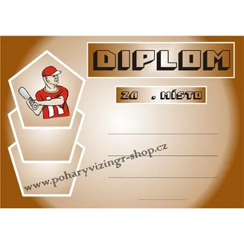 Baseball diplom A4 č.3