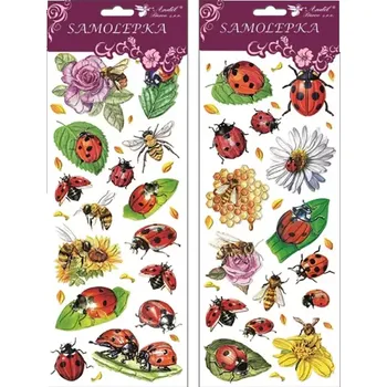 samolepka Anděl Samolepky berušky s glitry 30x12cm