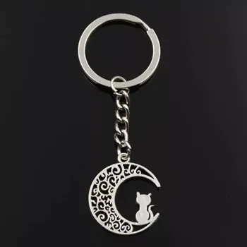 Přívěsek na klíče Kočka a měsíc
