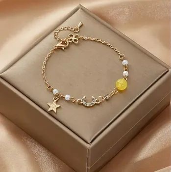 Náramek Fashion Jewelry Elegantní náramek Moon Star Yellow OJ430