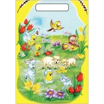 Velikonoční dekorace Anděl Taška igelitová velikonoční kůzlata a ovečky