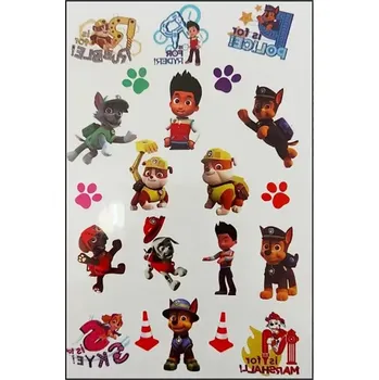 Odstranitelné tetování Tetování Tlapková patrola tetovací obtisky 14,9 x 9,5 cm OP922