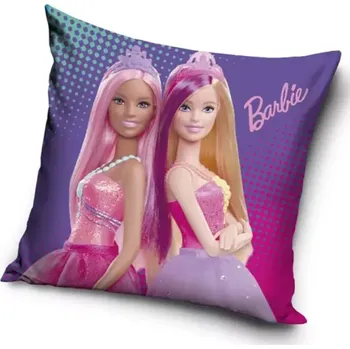 Dekorativní polštářek Carbotex Polštářek Barbie dvě princezny 40 x 40 cm