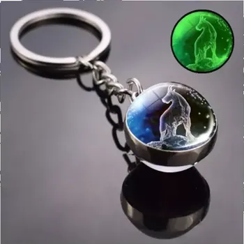 QINOOO Přívěsek na klíče Znamení zvěrokruhu Kozoroh