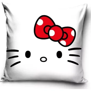 Povlak na dekorativní polštářek Carbotex Povlak na polštář Hello Kitty Red Bow 40x40cm