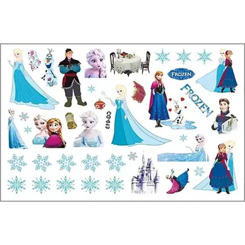 Tetování Dočasné tetování Ledové království vločky 16 x 10,5 cm