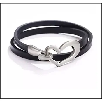 Náramek MiTe Kožený náramek srdce