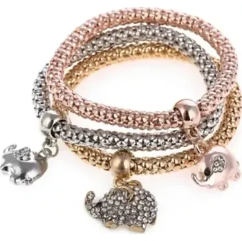 Náramek Dámské náramky sloníci 3 ks