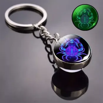 QINOOO Klíčenka Znamení zvěrokruhu Rak