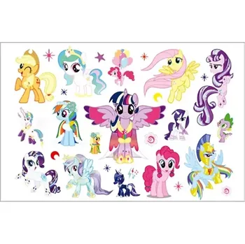 Tetování Dočasné tetování Poníci 17 x 10 cm