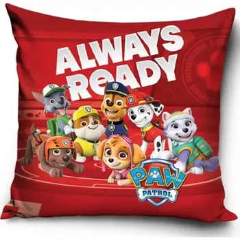 Dekorativní polštářek Carbotex Dětský polštářek Tlapková Patrola Always ready 40x40cm