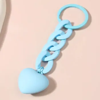 Fally Co. Přívěsek na klíče Srdce světle modrá