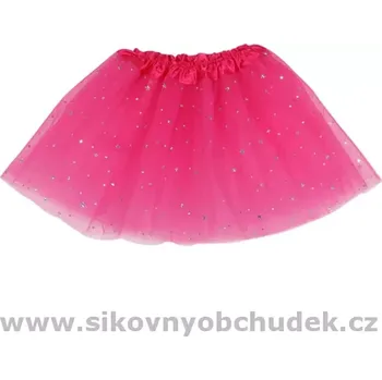 Dívčí sukně Luliu Dívčí tylová sukně růžová se třpytkami 3-7 let OP040