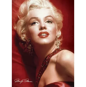 Puzzle Puzzle MARILYN MONROE – Červený portrét 1000 dílků