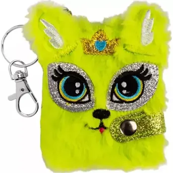 Albi Klíčenka Zelená kočička chlupatý bloček