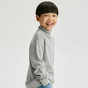 Dětská móda Reserved - Bavlněný rolák - světle šedá - 838BE-09M - 838BE-09M-U14