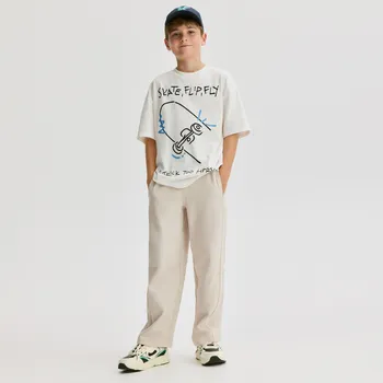 Chlapecké kalhoty Reserved - Bavlněné kalhoty - béžová - 079FO-08X - 079FO-08X-170