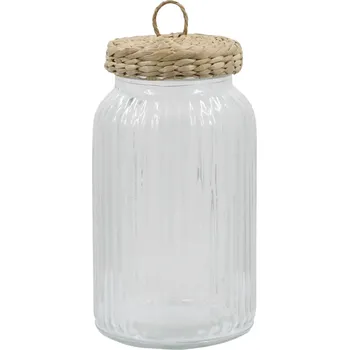 Dóza na potraviny Chic Antique Skleněná dóza Wicker Lid 1,2 l