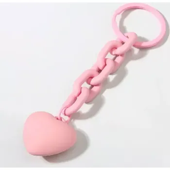 Fally Co. Přívěsek na klíče Srdce světle růžová