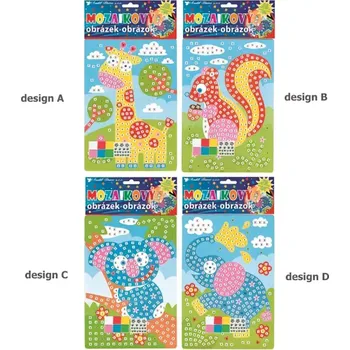 Mozaiková sada Anděl Mozaika zvířátka 23x16cm