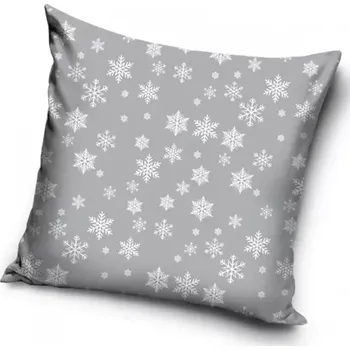 Dekorativní polštářek TipTrade Dekorační polštářek Sněhové vločky 40 x 40 cm