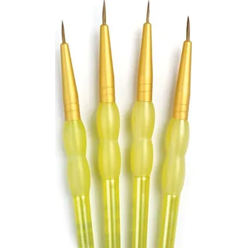 Umělecký štětec Malířské štětce 4 ks,, Natural Hair" 3/0, 5/0