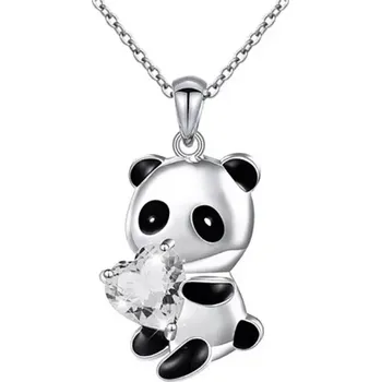 Náhrdelník Lilley Jewelry Náhrdelník panda se srdíčkem JN284