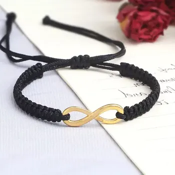 Náramek Fally Černý zapletený náramek Nekonečno